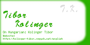 tibor kolinger business card